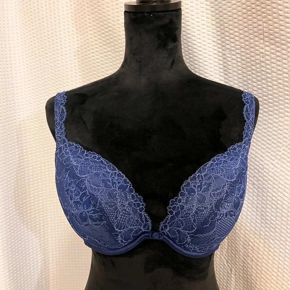 Cacique dark blue lace 36D bra